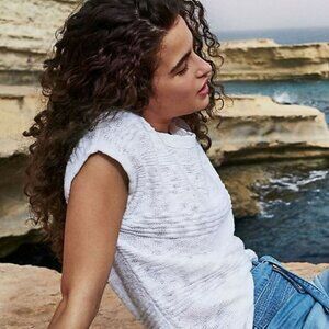 Anthro Moth Miami Stitched Tunic Pullover Sweater